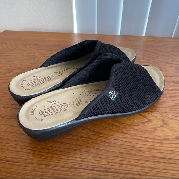 Fly Flot Mesh Slip On Mule Sandals Black Size 8 - Picture 1 of 12